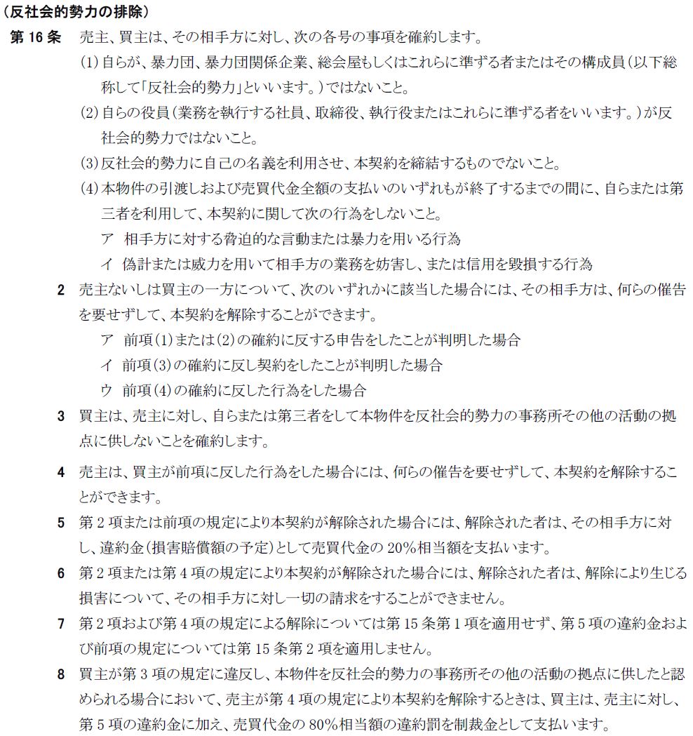 不動産売買契約書は、追加された条項等に注意！03(ひな型を見ながら解説)